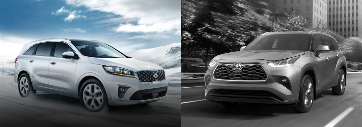 Presenting 2020 Kia Sorento vs 2020 Toyota Highlander in Mooresville NC