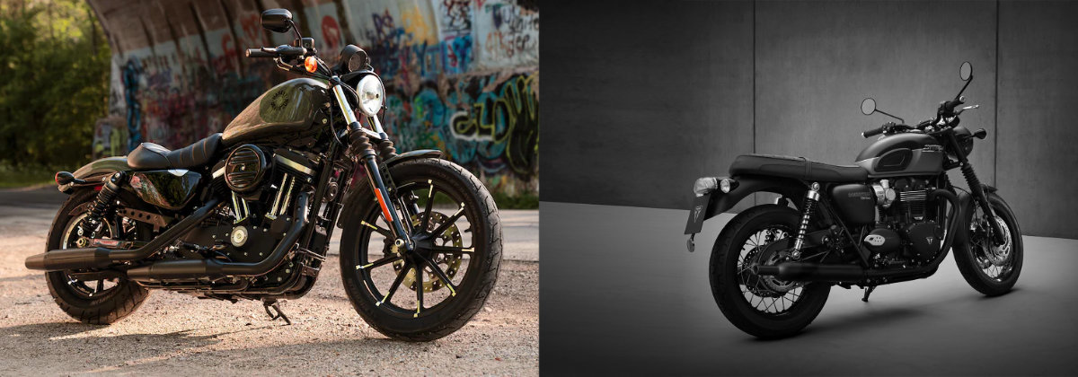 2021 Harley-Davidson® Iron™ 883 vs 2022 Triumph Bonneville T120